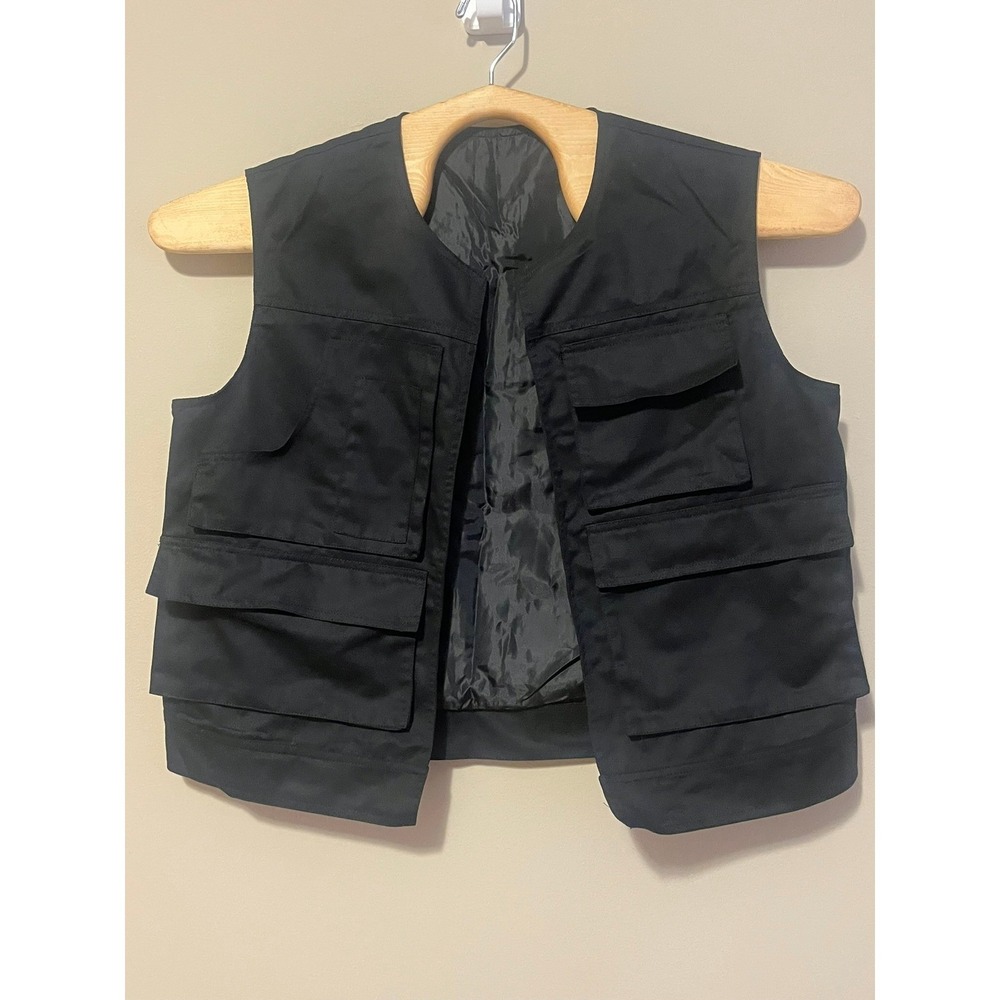 Unbranded Utility Vest Black Tactical Multi Pocket Gorpcore Techwear Size M
